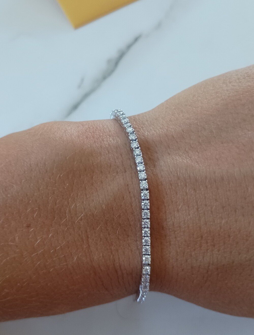 New Moissanite Diamond Tennis Bracelet 2mm 7 inch  925 Brilliant Round Cut